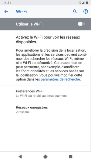 Activer le Wi-Fi