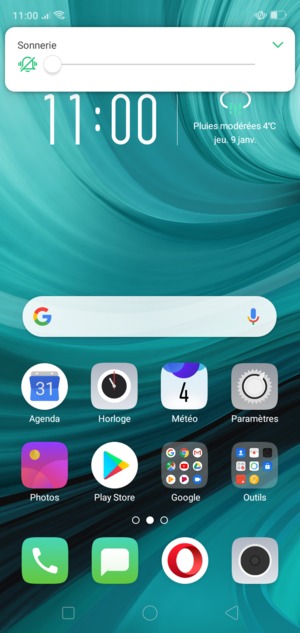 Appuyez une fois de plus pour passer en mode silencieux