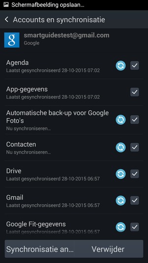 Uw gegevens worden gesynchroniseerd
