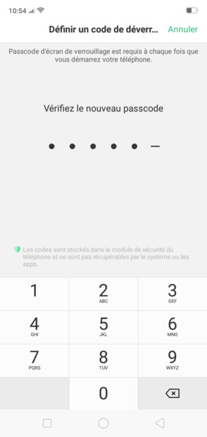 Confirmer le nouveau mot de passe