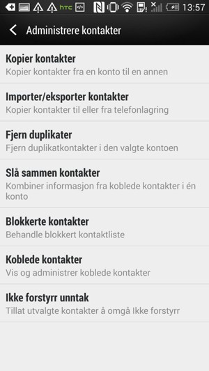 Velg Importer/eksporter kontakter