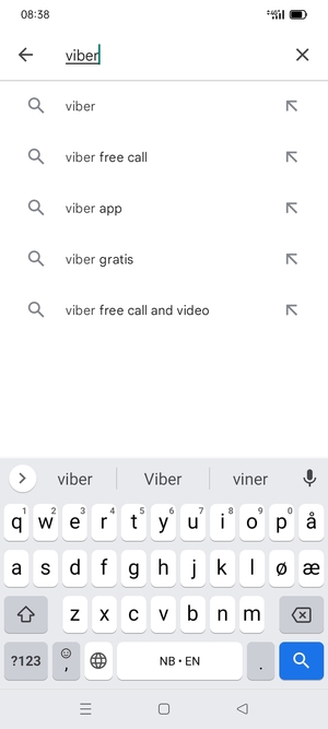 Skriv inn applikasjonsnavnet og velg Søk