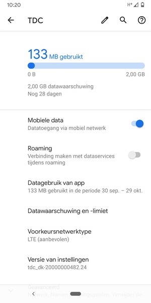 Selecteer Voorkeursnetwerktype