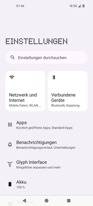 Wählen Sie Netzwerk und Internet