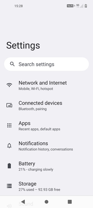 Select Network and Internet