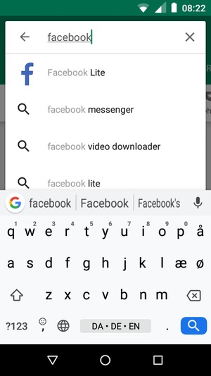 Geben Sie den Namen der App ein und wählen Sie Suchen