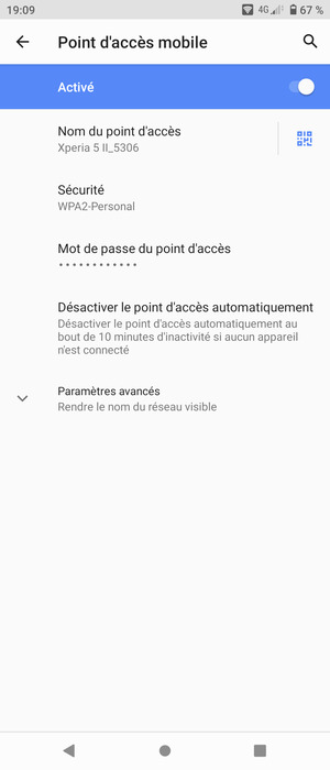 Votre téléphone est maintenant configuré pour être utilisé comme modem
