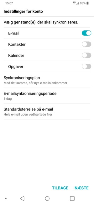 Vælg NÆSTE