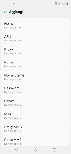 Inserisci informazioni MMS