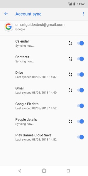 Your information will be synchronised