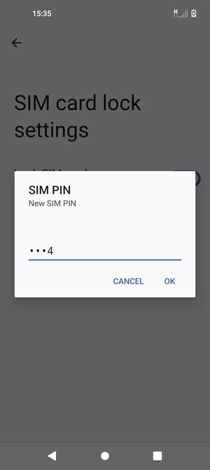 Enter your New SIM PIN and select OK