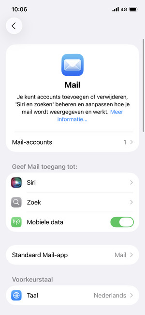 Selecteer Mail-accounts