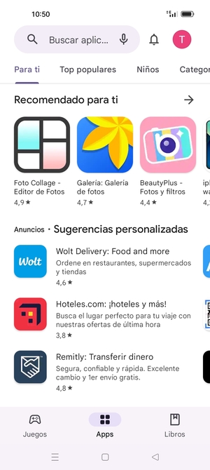 Seleccione la barra de Búsqueda