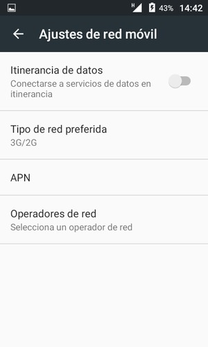 Seleccione Tipo de red preferida