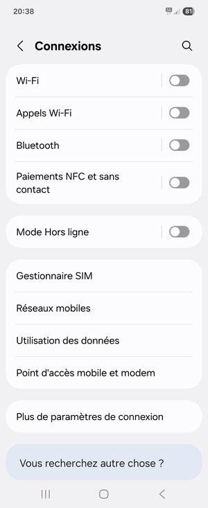 Sélectionnez Wi-Fi