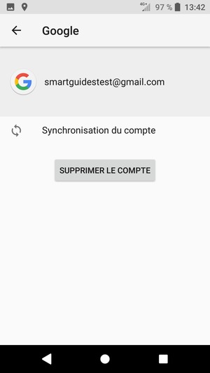 Sélectionnez Synchronisation du compte
