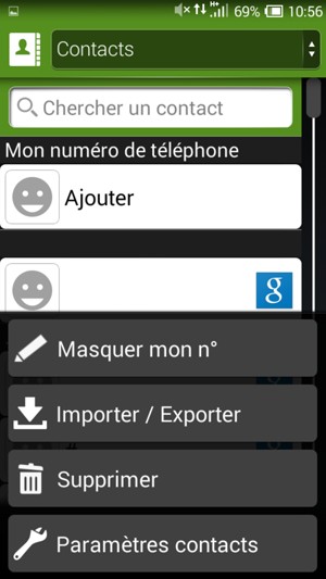 Sélectionnez Importer / Exporter
