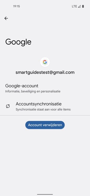 Selecteer Accountsynchronisatie