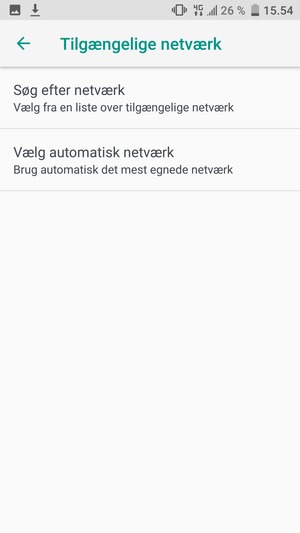 Vælg Søg efter netværk