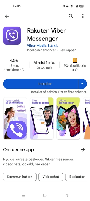 Vælg Installer