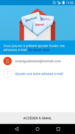 Sélectionnez ACCÉDER À GMAIL