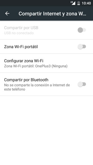 Seleccione Configurar zona Wi-Fi