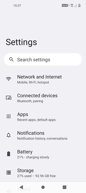 Select Network and Internet