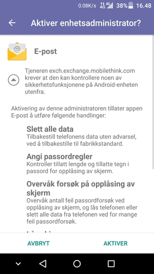 Velg AKTIVER
