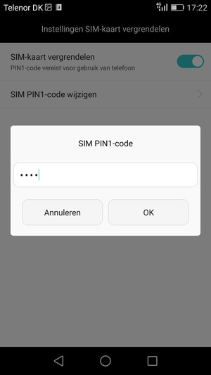 Bevestig uw nieuwe SIM PIN-code en selecteer OK