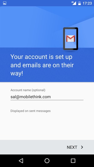Give your account a name and select NEXT