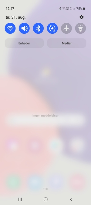 Aktiver topmenuen igen
