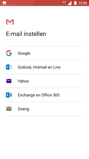 Selecteer Outlook, Hotmail en Live