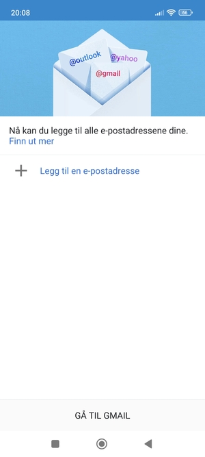 Velg Legg til en e-postadresse