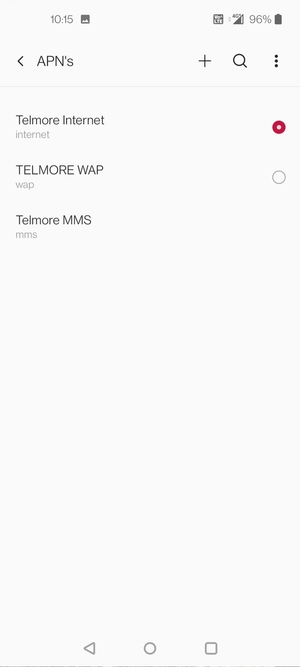 Selecteer de Menu-knop