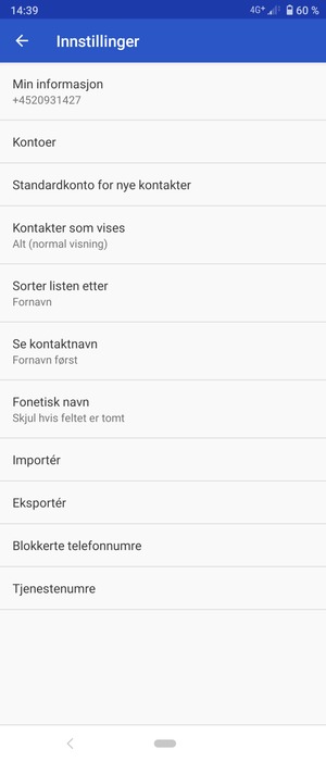Velg Importér