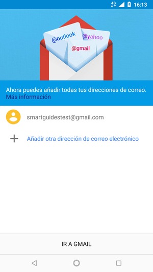 Seleccione IR A GMAIL