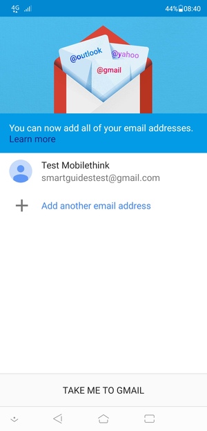 Select TAKE ME TO GMAIL