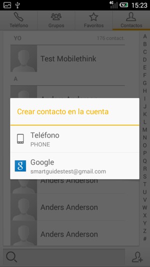 Seleccione su cuenta Google