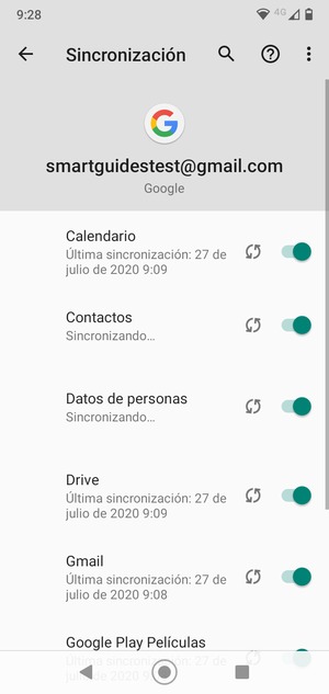 Su información será sincronizada
