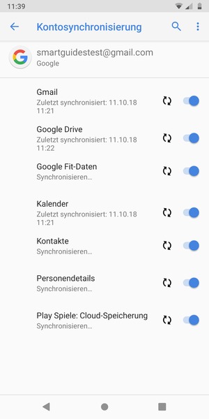 Ihre Daten werden synchronisiert