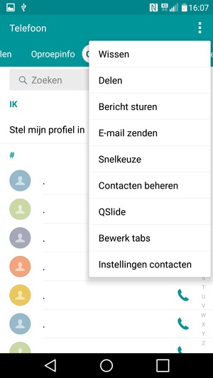 Selecteer Contacten beheren
