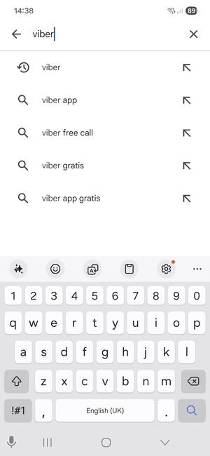 Skriv inn applikasjonsnavnet og velg Søk