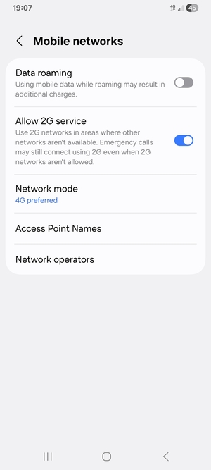 Select Access Point Names