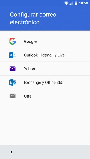 Seleccione Outlook, Hotmail y Live