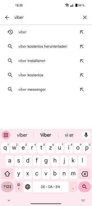 Geben Sie den Namen der App ein und wählen Sie Suchen