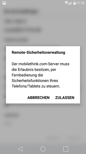Wählen Sie ZULASSEN