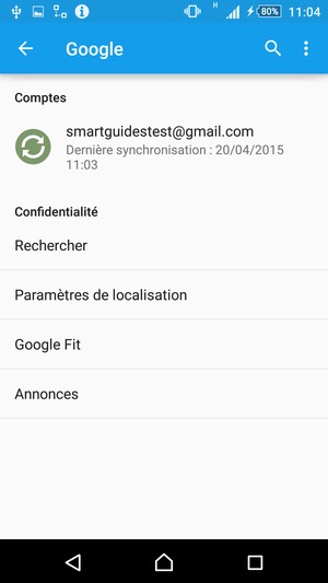 Sélectionnez votre compte