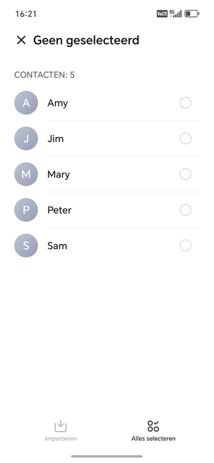 Selecteer Alles selecteren