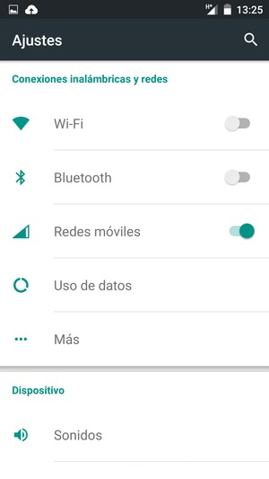 Seleccione Redes móviles