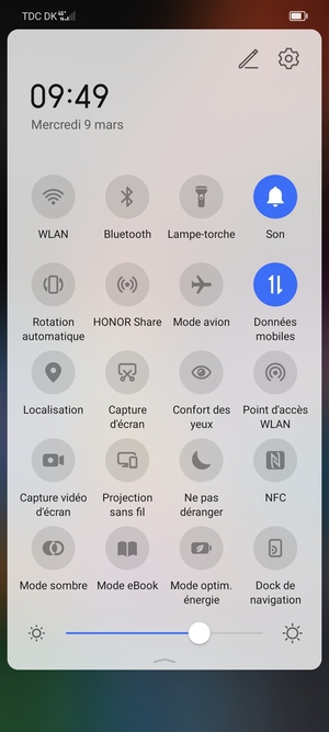 Régler la luminosité au niveau souhaité